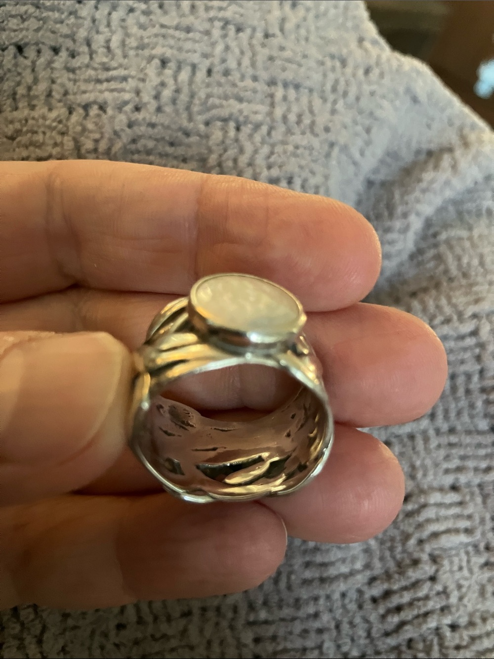 Silpada Silver Ring with Iridescent Moonstone - Picture 8 of 13